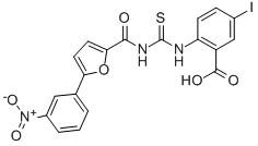 5-IODO-2-[[[[[5-(3-NITROPHENYL)-2-FURANYL]CARBONYL]AMINO]THIOXOMETHYL]AMINO]-BENZOIC ACID CAS#: 531533-54-7