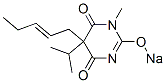 5-Isopropyl-1-methyl-5-(2-pentenyl)-2-sodiooxy-4,6(1H,5H)-pyrimidinedione CAS#: 64038-31-9