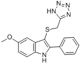 5-Methoxy-2-phenyl-3-[(1H-tetrazol-5-yl)methylthio]-1H-indole CAS#: 66403-52-9