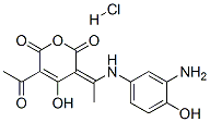 5-acetyl-3-[1-[(3-amino-4-hydroxyphenyl)amino]ethylidene]-4-hydroxy-2H-pyran-2,6(3H)-dione monohydrochloride CAS#: 64353-91-9
