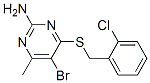 5-bromo-4-[(2-chlorophenyl)methylsulfanyl]-6-methyl-pyrimidin-2-amine CAS#: 6299-29-2