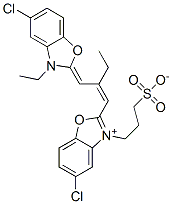 5-chloro-2-[2-[(5-chloro-3-ethyl-3H-benzoxazol-2-ylidene)methyl]but-1-enyl]-3-(3-sulphonatopropyl)benzoxazolium CAS#: 63148-87-8