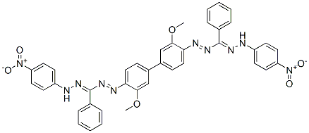 5,5'-(3,3'-Dimethoxy(1,1'-biphenyl)-4,4'-diyl)bis(1-(4-nitrophenyl)-3-phenylformazan) CAS#: 63469-14-7