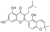 5,7-Dihydroxy-2-(5-hydroxy-2,2-dimethyl-2H-1-benzopyran-6-yl)-3-(3-methyl-2-butenyl)-4H-1-benzopyran-4-one CAS#: 62949-78-4