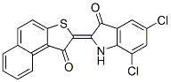 5,7-dichloro-1,2-dihydro-2-(1-oxonaphtho[2,1-b]thien-2(1H)-ylidene)-3H-indol-3-one CAS#: 6424-67-5