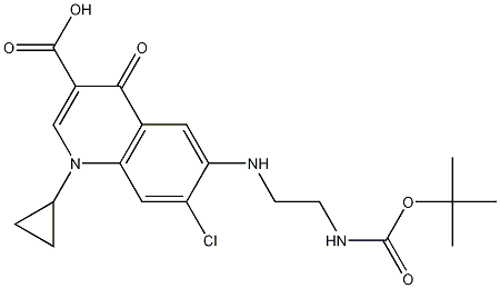 6-[(2-tert-Butoxycarbonylaminoethyl)amino]-7-chloro-1-cyclopropyl-1,4-dihydro-4-oxo-quinoline-3-carboxylic Acid CAS#: 528851-37-8