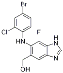 (6-(4-broMo-2-chlorophenylaMino)-7-fluoro-1H-benzo[d]iMidazol-5-yl)Methanol CAS#: 606144-57-4