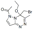 6-Acetyl-4-(bromomethyl)-4-ethoxy-4,6-dihydro-3-methylpyrazolo[5,1-c][1,2,4]triazine CAS#: 6578-50-3
