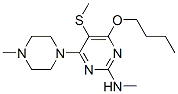 6-Butoxy-2-methylamino-4-(4-methylpiperazino)-5-(methylthio)pyrimidine CAS#: 63765-67-3