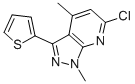 6-CHLORO-1,4-DIMETHYL-3-(2-THIENYL)-1H-PYRAZOLO[3,4-B]PYRIDINE CAS#: 650592-18-0