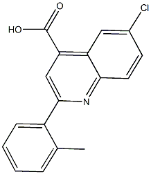 6-CHLORO-2-(2-METHYLPHENYL)QUINOLINE-4-CARBOXYLICACID CAS#: 669726-49-2