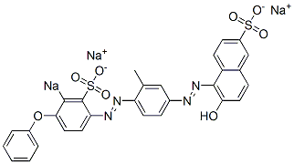 6-Hydroxy-5-[[3-methyl-4-[(4-phenoxy-3-sodiosulfophenyl)azo]phenyl]azo]naphthalene-2-sulfonic acid sodium salt CAS#: 6459-99-0
