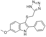 6-Methoxy-2-phenyl-3-[(1H-tetrazol-5-yl)methylthio]-1H-indole CAS#: 66354-98-1