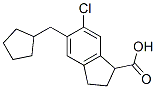 6-chloro-5-(cyclopentylmethyl)-2,3-dihydro-1H-indene-1-carboxylic acid CAS#: 68266-57-9