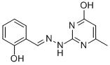 6-methyl-2-[2-[(E)-(6-oxo-1-cyclohexa-2,4-dienylidene)methyl]hydraziny l]-1H-pyrimidin-4-one CAS#: 66680-03-3