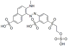 6-(methylamino)-5-[[2-sulpho-4-[[2-(sulphooxy)ethyl]sulphonyl]phenyl]azo]naphthalene-2-sulphonic acid CAS#: 67846-60-0