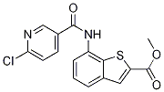 7-[(6-chloro-pyridine-3-carbonyl)-amino]-benzo[b]thiophene-2-carboxylic acid methyl ester CAS#: 616238-79-0