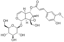[(1aS)-1a,1bα,2,5aα,6,6aβ-Hexahydro-6α-[(E)-3-(4-hydroxy-3-methoxyphenyl)propenoyloxy]-1aβ-(hydroxymethyl)oxireno[4,5]cyclopenta[1,2-c]pyran-2α-yl]β-D-glucopyranoside CAS#: 64461-95-6