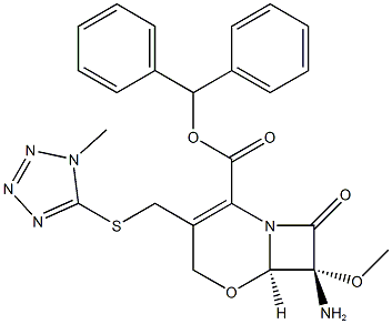 (6β)-3-(1-Methyl-1H-tetrazole-5-ylthiomethyl)-7α-amino-7-methoxy-8-oxo-5-oxa-1-azabicyclo[4.2.0]octa-2-ene-2-carboxylic acid benzhydryl ester CAS#: 66510-99-4