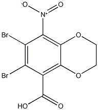 6,7-Dibromo-8-nitro-2,3-dihydrobenzo[1,4]dioxine-5-carboxylic acid CAS#: 66411-18-5