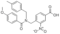 4-{[(4-METHOXY-BENZOYL)-(4-METHYL-BENZYL)-AMINO]-METHYL}-3-NITRO-BENZOIC ACID CAS#: 672310-25-7