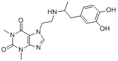 7-[2-[[2-(3,4-Dihydroxyphenyl)-1-methylethyl]amino]ethyl]theophyline CAS#: 62401-69-8