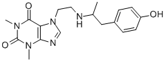 7-[2-[[2-(p-Hydroxyphenyl)-1-methylethyl]amino]ethyl]-1,3-dimethyl-1H-purine-2,6(3H,7H)-dione CAS#: 62401-66-5