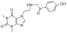 7-[2-[(4-Hydroxyphenylcarbonylmethyl)amino]ethyl]theophyline CAS#: 62402-11-3