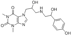 7-[2-Hydroxy-3-[[2-hydroxy-2-(p-hydroxyphenyl)ethyl]amino]propyl]-1,3-dimethyl-1H-purine-2,6(3H,7H)-dione CAS#: 62401-96-1