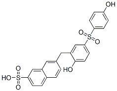 7-[[2-hydroxy-5-[(4-hydroxyphenyl)sulphonyl]phenyl]methyl]naphthalene-2-sulphonic acid CAS#: 66214-40-2