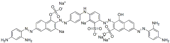 7-[(2,4-Diaminophenyl)azo]-3-[[4-[[4-[[6-[(2,4-diaminophenyl)azo]-1-hydroxy-3-sodiosulfo-2-naphthalenyl]azo]phenyl]amino]-3-sodiosulfophenyl]azo]-4-hydroxynaphthalene-2-sulfonic acid sodium salt CAS#: 6428-37-1