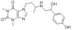 7-[3-[[2-Hydroxy-2-(p-hydroxyphenyl)ethyl]amino]butyl]theophyline CAS#: 62401-89-2