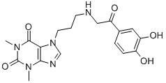 7-[3-[(3,4-Dihydroxyphenylcarbonylmethyl)amino]propyl]theophyline CAS#: 62402-12-4
