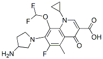 7-(3-aminopyrrolidin-1-yl)-1-cyclopropyl-8-(difluoromethoxy)-6-fluoro- 5-methyl-4-oxo-quinoline-3-carboxylic acid CAS#: 178174-19-1