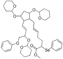 7-[3,5-Bis[(tetrahydro-2H-pyran-2-yl)oxy]-2-[4-phenoxy-3-[(tetrahydro-2H-pyran-2-yl)oxy]-1-butenyl]cyclopentyl]-2-phenylseleno-5-heptenoic acid methyl ester CAS#: 62524-93-0