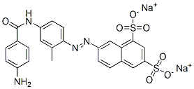 7-[[4-[(4-Aminobenzoyl)amino]-2-methylphenyl]azo]-1,3-naphthalenedisulfonic acid disodium salt CAS#: 6330-82-1