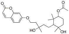 (+)-7-[[5-(3-Acetyloxy-6-hydroxy-2,2,6-trimethylcyclohexyl)-3-hydroxy-3-methylpentyl]oxy]-2H-1-benzopyran-2-one CAS#: 60077-53-4