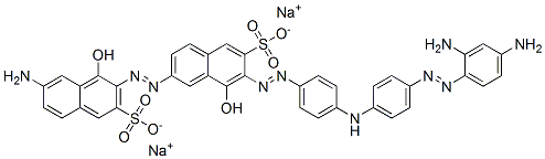 7-Amino-7'-[[4-[[4-[(2,4-diaminophenyl)azo]phenyl]amino]phenyl]azo]-1,8'-dihydroxy[2,2'-azobisnaphthalene]-3,6'-disulfonic acid disodium salt CAS#: 6826-47-7