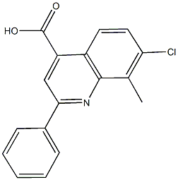 7-CHLORO-8-METHYL-2-PHENYLQUINOLINE-4-CARBOXYLICACID CAS#: 500346-26-9