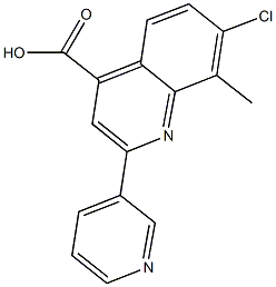 7-CHLORO-8-METHYL-2-PYRIDIN-3-YLQUINOLINE-4-CARBOXYLIC ACID CAS#: 588696-83-7