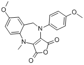 7-METHOXY-10-(4-METHOXY-PHENYL)-4-METHYL-9,10-DIHYDRO-4H-2-OXA-4,10-DIAZA-BENZO[F]AZULENE-1,3-DIONE CAS#: 643735-25-5