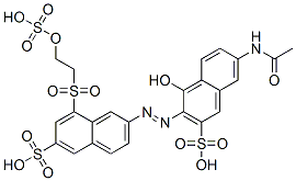 7-acetamido-4-hydroxy-3-[[6-sulpho-8-[[2-(sulphooxy)ethyl]sulphonyl]-2-naphthyl]azo]naphthalene-2-sulphonic acid CAS#: 68833-99-8