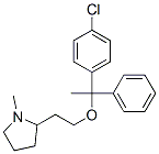 Pyrrolidine, 2-[2-[(p-chloro-α-methyl-α-phenylbenzyl)oxy]ethyl]-1-methyl- (7CI, 8CI) CAS#: 7723-51-5