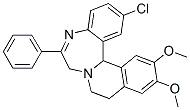 7,9,10,14b-Tetrahydro-2-chloro-12,13-dimethoxy-6-phenylisoquino[2,1-d][1,4]benzodiazepine CAS#: 62206-00-2