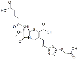 (7S)-7-[(4-Carboxy-1-oxobutyl)amino]-7-methoxy-3-[[[5-[(carboxymethyl)thio]-1,3,4-thiadiazol-2-yl]thio]methyl]cepham-3-ene-4-carboxylic acid CAS#: 64219-26-7