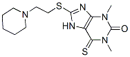 8-[(2-Piperidinoethyl)thio]-3,7-dihydro-1,3-dimethyl-6-thioxo-1H-purin-2-one CAS#: 6493-46-5