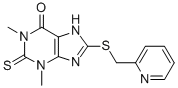 8-[(2-Pyridylmethyl)thio]-1,3-dimethyl-3,7-dihydro-2-thioxo-1H-purin-6-one CAS#: 6466-14-4