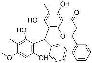 8-[(2,6-Dihydroxy-4-methoxy-3-methylphenyl)phenylmethyl]-2,3-dihydro-5,7-dihydroxy-6-methyl-2-phenyl-4H-1-benzopyran-4-one CAS#: 60715-58-4