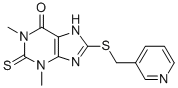 8-[(3-Pyridylmethyl)thio]-3,7-dihydro-1,3-dimethyl-2-thioxo-1H-purin-6-one CAS#: 6466-15-5