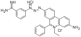 8-[3-(m-amidinophenyl)-2-triazeno]-3-amino-5-ethyl-6-phenylphenanthridinium chloride hydrochloride CAS#: 6798-24-9